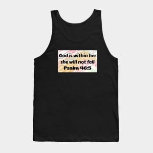 Bible Verse Psalm 46:5 Tank Top